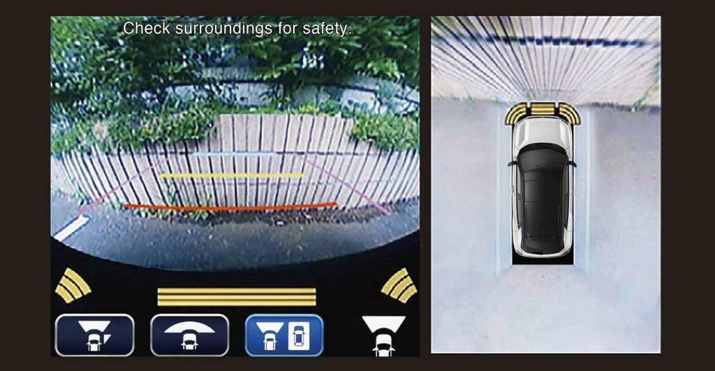 Parkovací kamera má sice trochu akvarijní obraz, svou funkci však zastane.