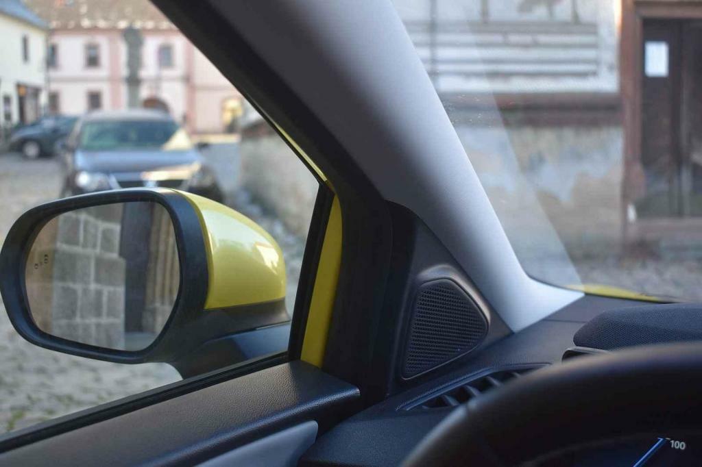 Výhled šikmo vpřed není nejlepší.