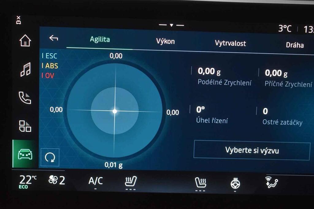 Auto poskytuje řadu údajů.
