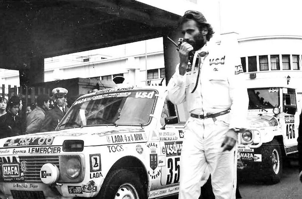 Organizátor Rallye Dakar Thierry Sabine, který zahynul v roce 1986 při havárii vrtulníku.