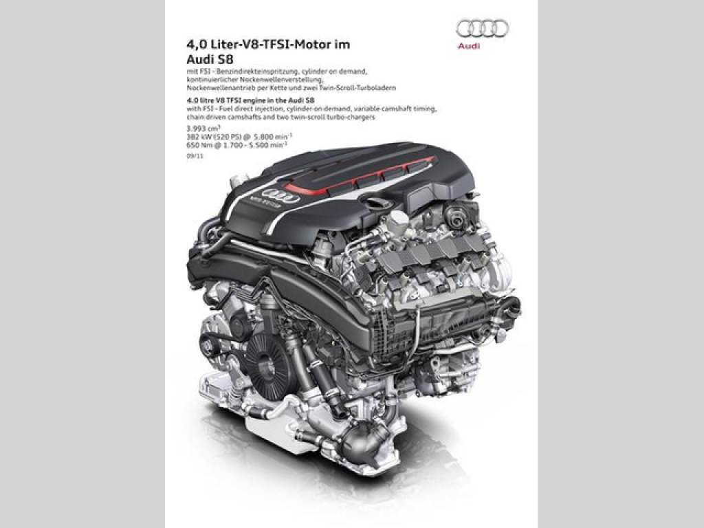 Na základě mírně odlišného vyladění poskytuje motor nejvyšší výkony v rozpětí od 309 kW (420 k) do 382 kW (520 k) a maximální točivý moment max. 650 N.m.