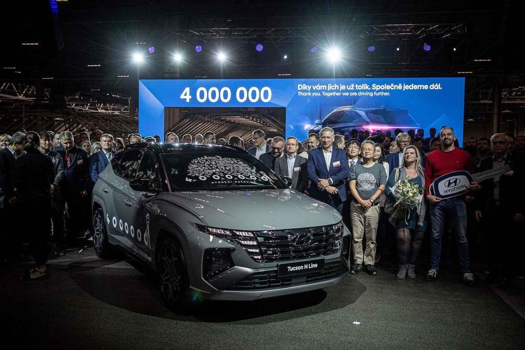 Automobilka Hyundai vyrobila čtyřmiliontý vůz, 14. listopadu 2022, Nošovice.