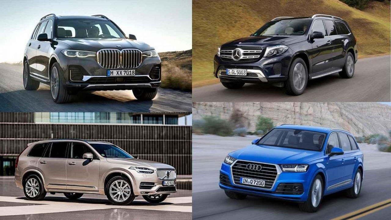 BMW X7 vs. Mercedes GLS vs. Volvo XC90 vs. Audi Q7