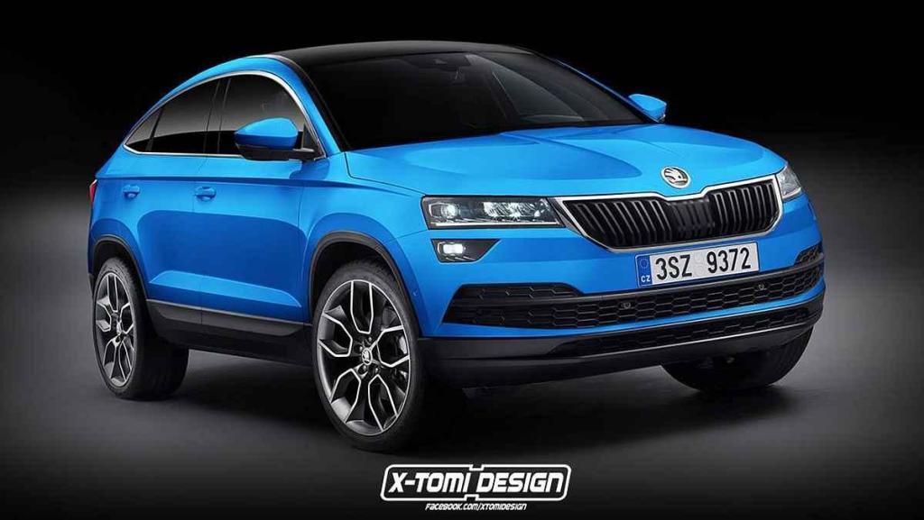 Škoda Karoq Coupé na neoficiální ilustraci.