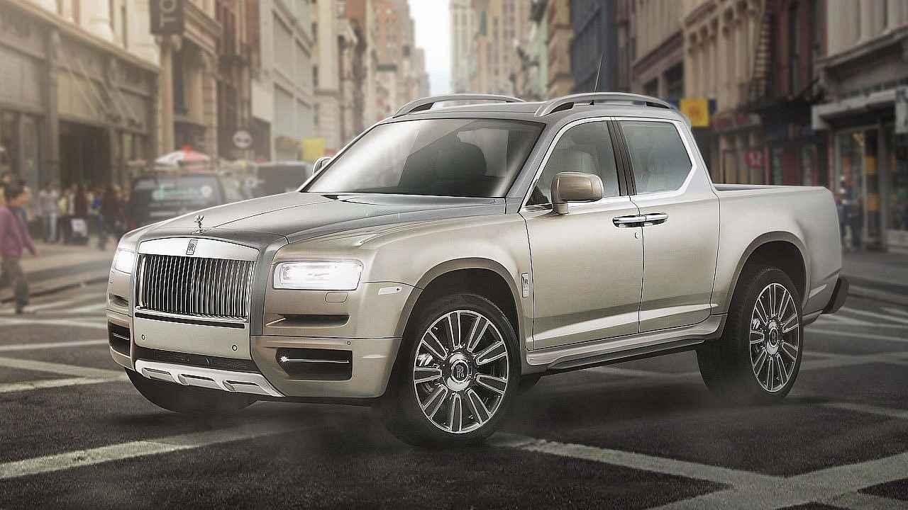 Pick-up s logem automobilky Rolls-Royce je snad už "proti přírodě". Fantazii se ale meze nekladou.