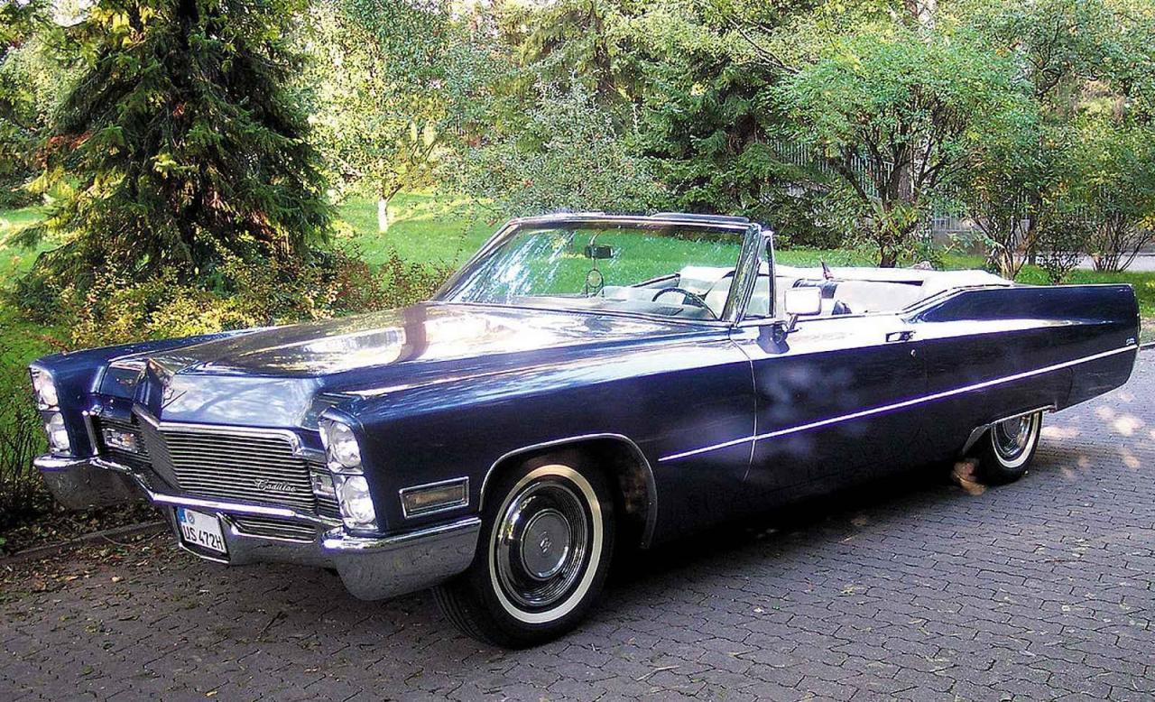 Pro dnešní zábavný kvíz jsme pro vás zvolili otázky týkající se světově známé americké značky Cadillac. Na snímku je vůz Cadillac DeVille Convertible z roku 1968.