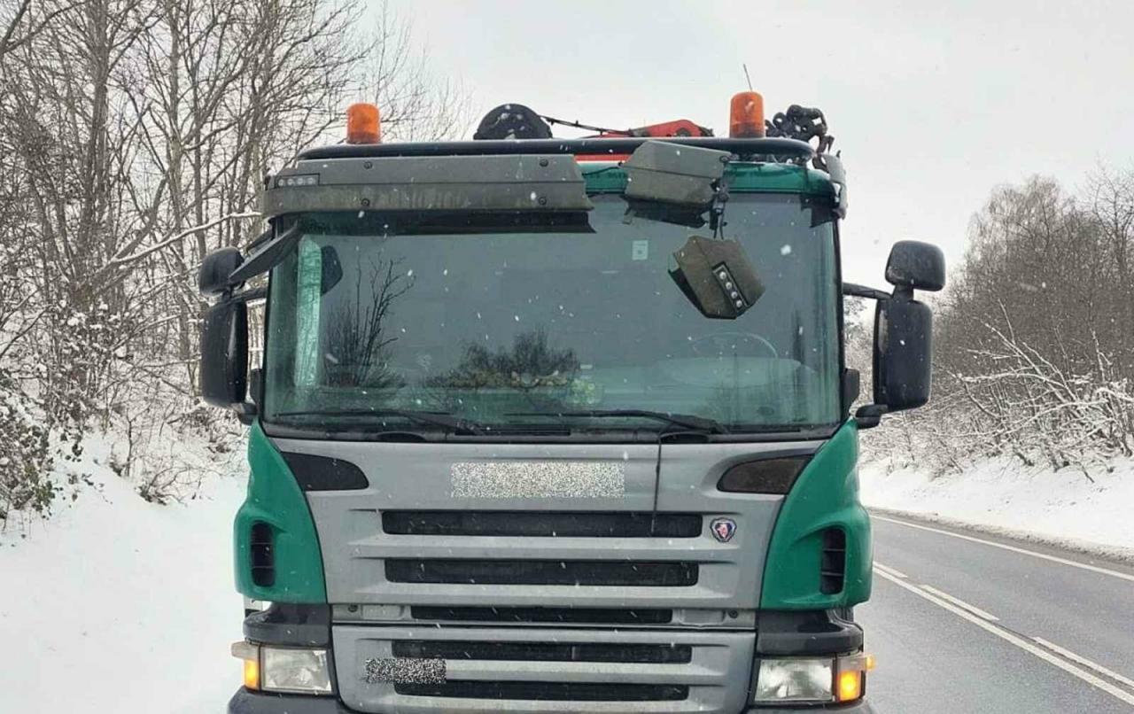 Poškozené vozidlo.