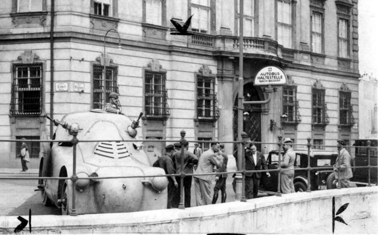 Obrněný automobil Škoda PA-II Želva, který byl jedním ze tří vozů dodaných do Rakouska.