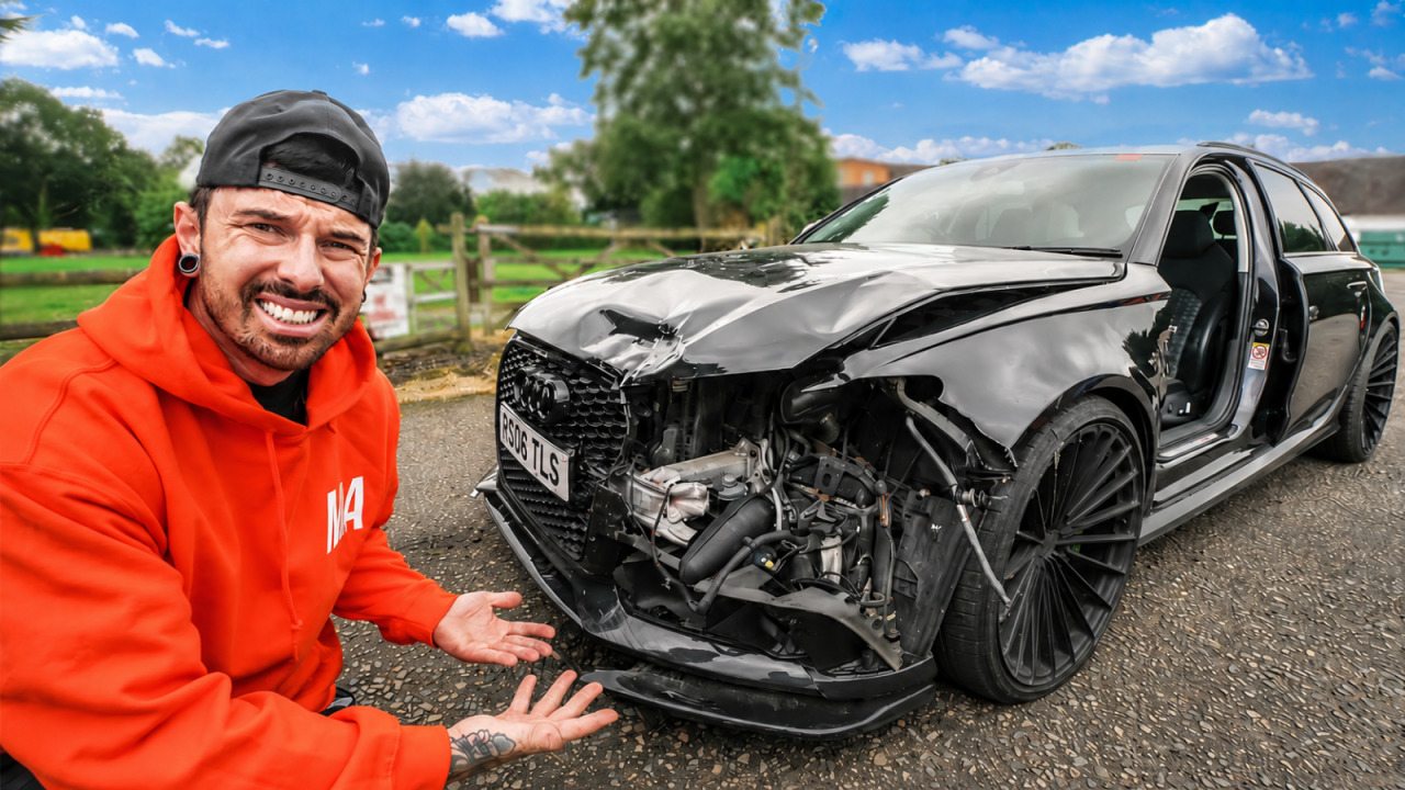 Fotka článku - Havarovanou RS6 koupil jako vrak. Youtuber ji svépomocí opravil za pár korun